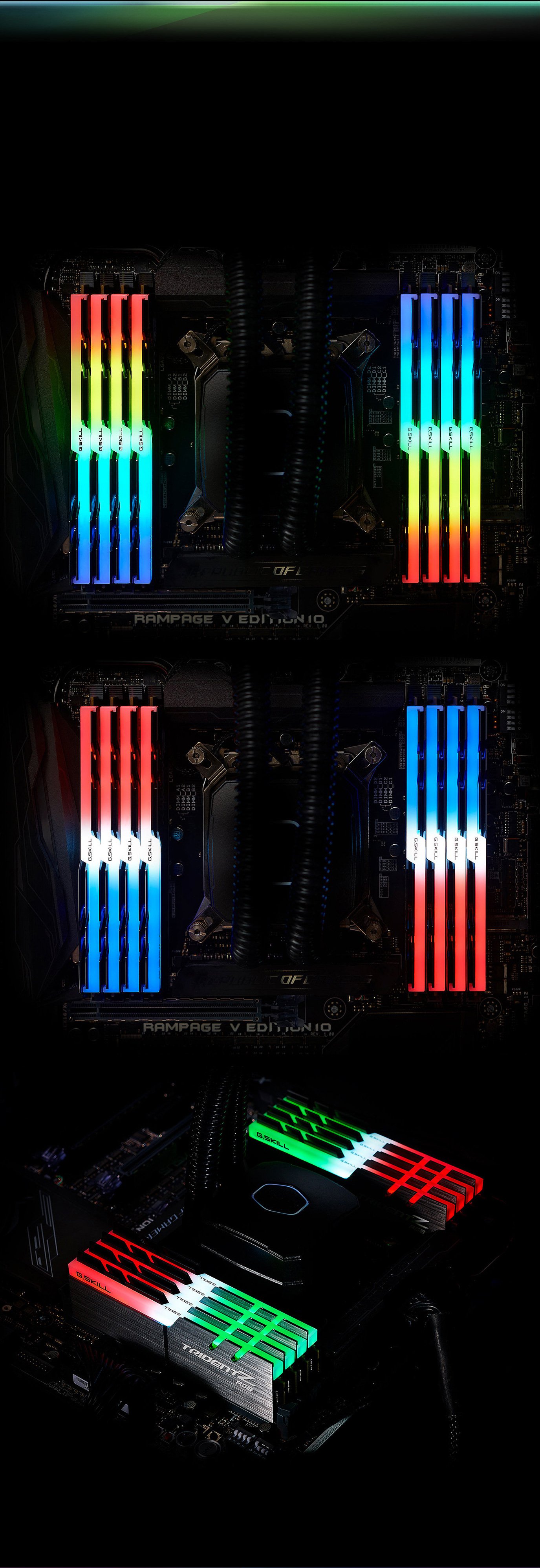 G.SKILL Trident Z RGB (For AMD) 16GB (2 x 8GB) 288-Pin PC RAM DDR4 3600  (PC4 28800) Desktop Memory Model F4-3600C18D-16GTZRX